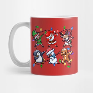 Dab Dancing Christmas Tree Lights Squad Mug